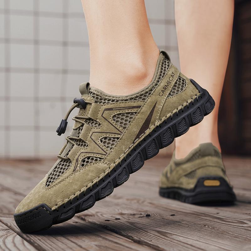 Fashion Summer Mesh Shoes Large Size Casual Stylish Mens Shoes Non-Slip Breathable Comfortable Hiking Shoes Sandals For Men 2025 Luxury
