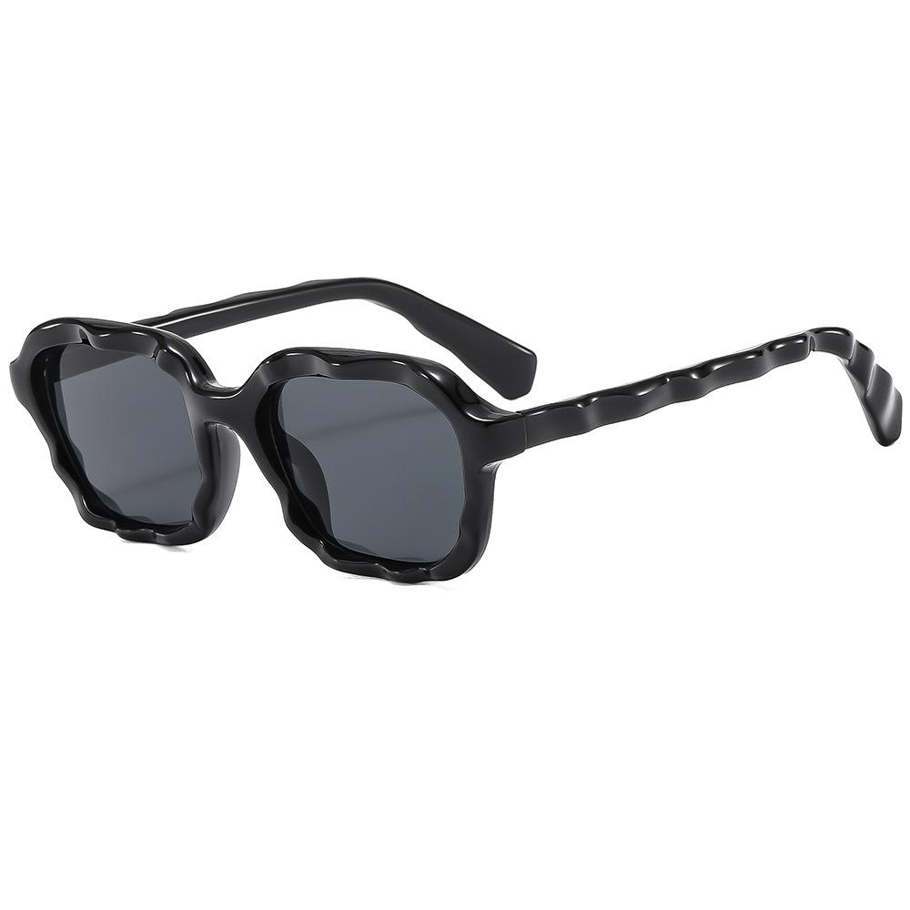 

New Square Sunglasses Women Wave Frame Vintage Shades Brand Designer Gafas Luxury Sun Glasses UV400 Eyewear Oculos as picture