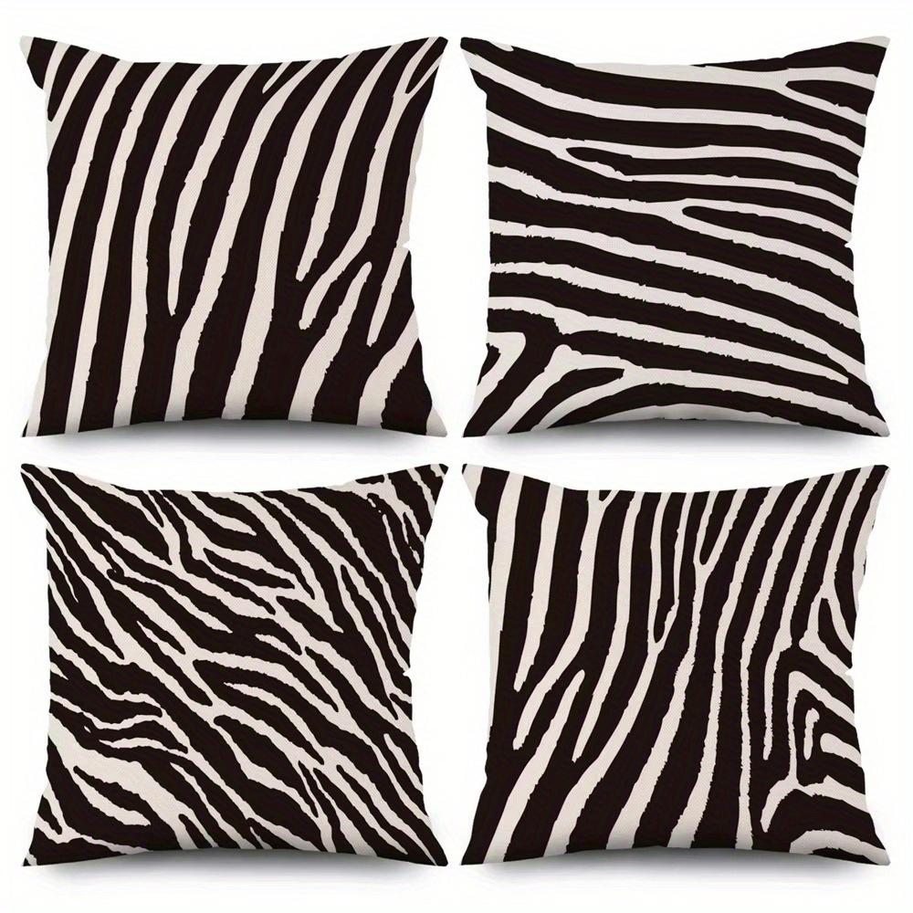 Black and White Zebra Pattern PillowcasesSuitable for Sofa Car Bedroom Decorative Cushion Cover Pillow Cover
