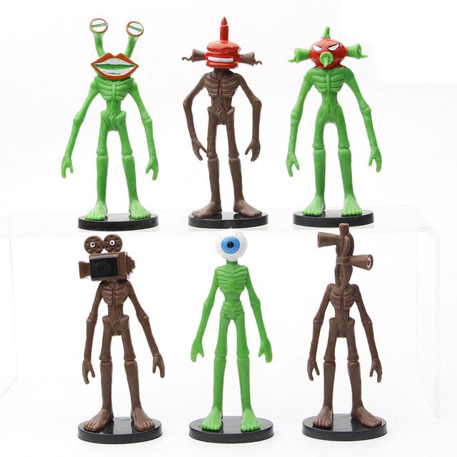 New 8pcs Siren Head Cosplay Action Figures Cartoon Sirenhead Figurines Urban Legendary Foundation Models Horror Scary Halloween
