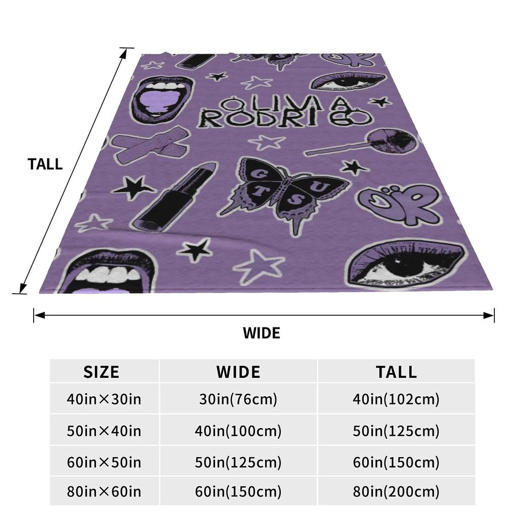 Olivia Vampire Rodrigos Coperta Acida Multiusura Morbida Peluche GUST Coperte da Lancio per Divano Divanetto e Letto