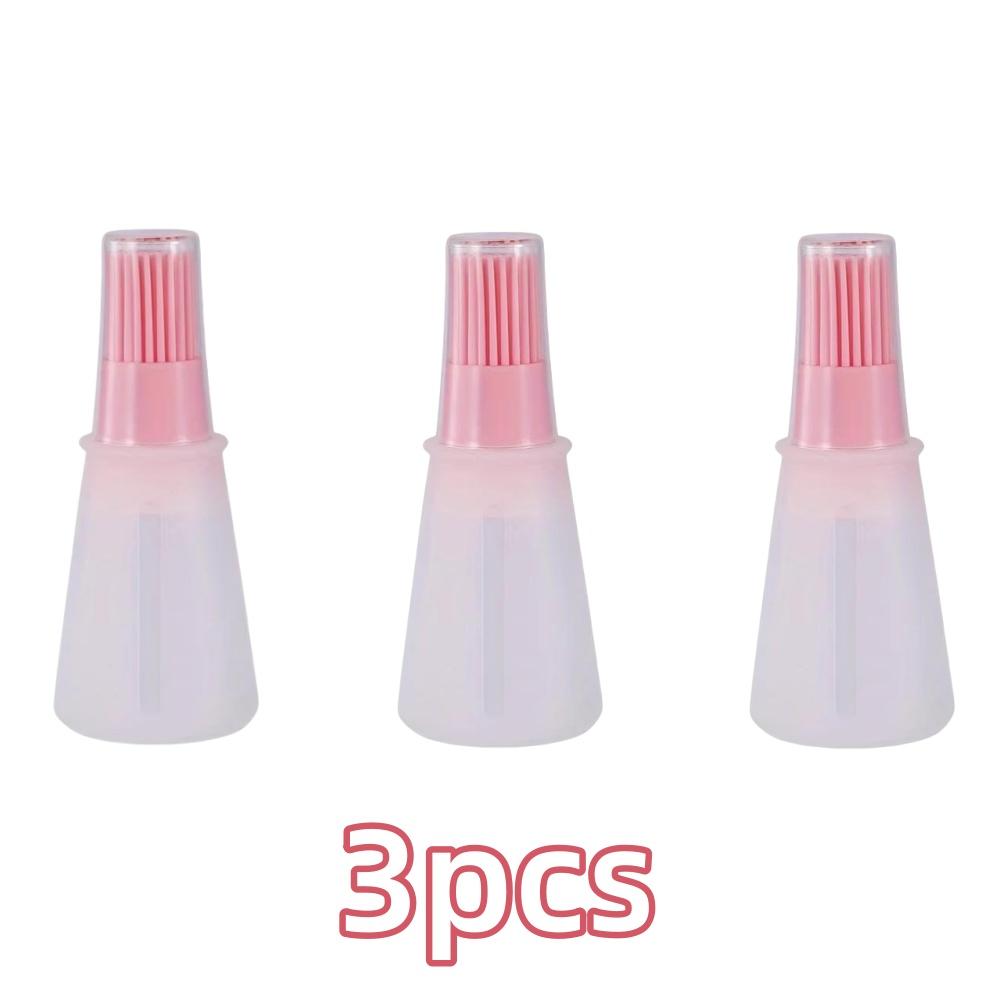 1/3 Stück Silikon BBQ Ölspender mit Pinsel Hochtemperaturbeständig Lebensmittelqualität Pinselset für Outdoor-Kochen Gebäckküche