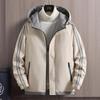 Casual Loose Color Matching Jacket Jacket Men's Trendy Men's Teen Jacket Spring and Autumn Thin Handsome Top