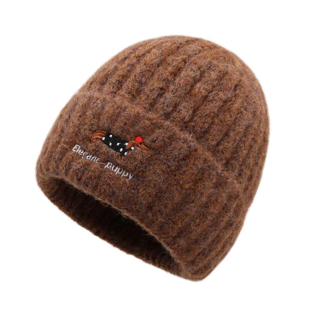 Fashion Warm Winter Hat Ear Protection Thickened Knitted Cap Elastic Casual Beanie Hats Men Women