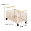 Mesh Rolling File Cart Organizer with Handle Multifunctional Portable Wheels Storage