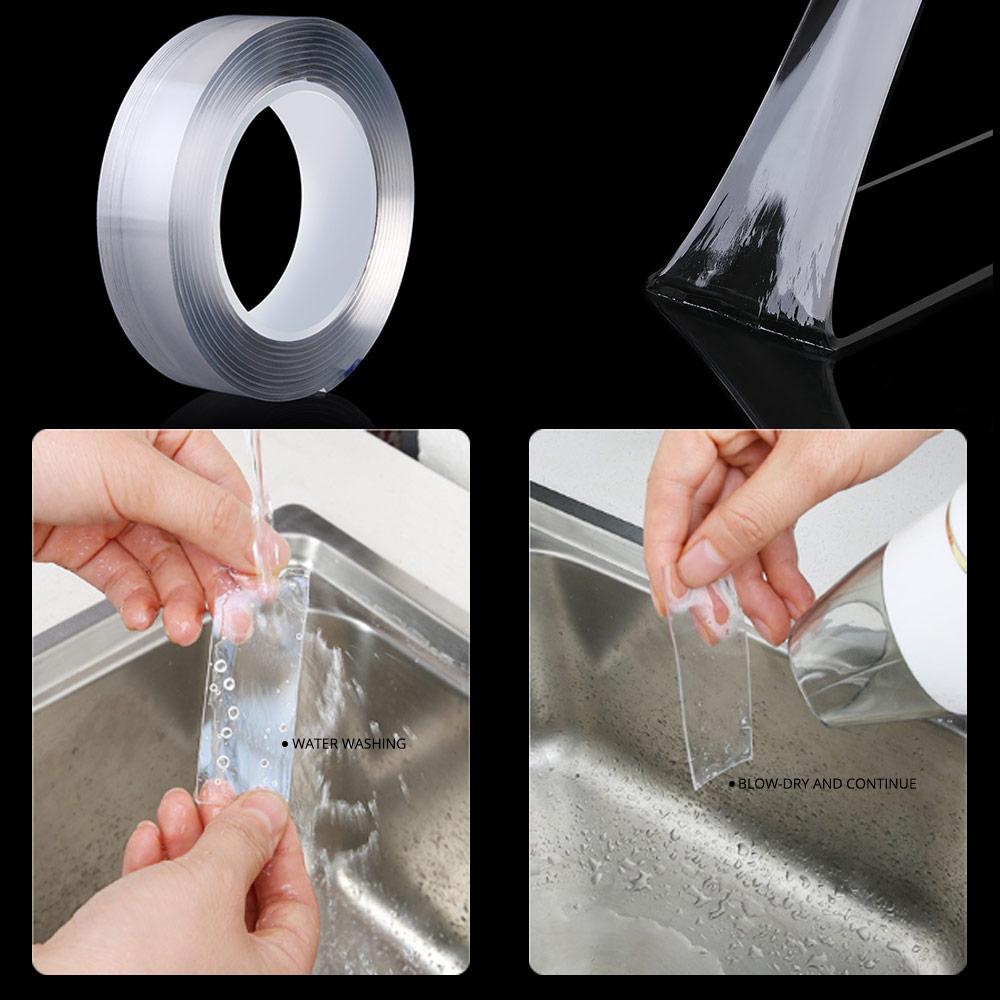High Quality Nano Tape Tracsless Double Sided Tape Transparent No Trace Reusable Waterproof Adhesive Tape Cleanable Car Special