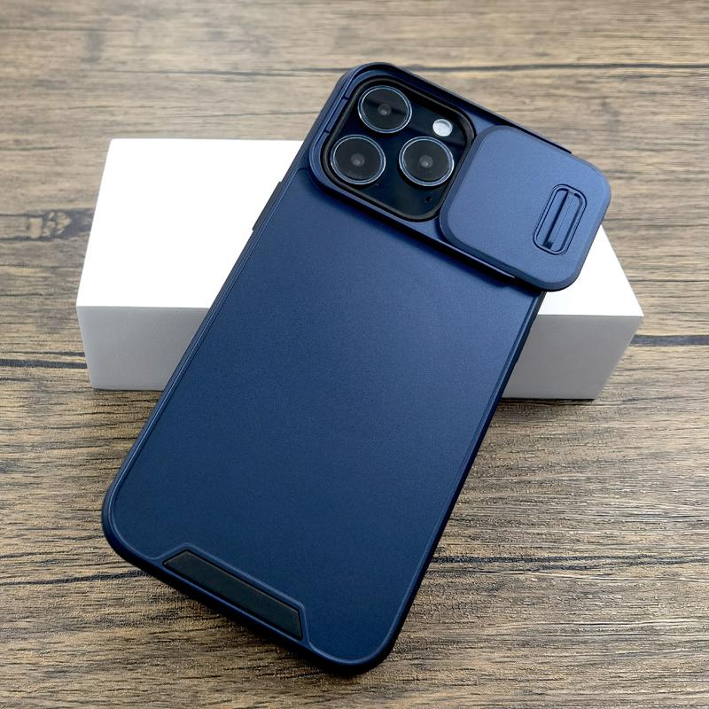 Luxury Slide Camera Cap Cover Case For 17 16 15 14 13 12 11 Pro Max Air 17Pro IPhone16 IPhone15 IPhone14 IPhone13 ProMax