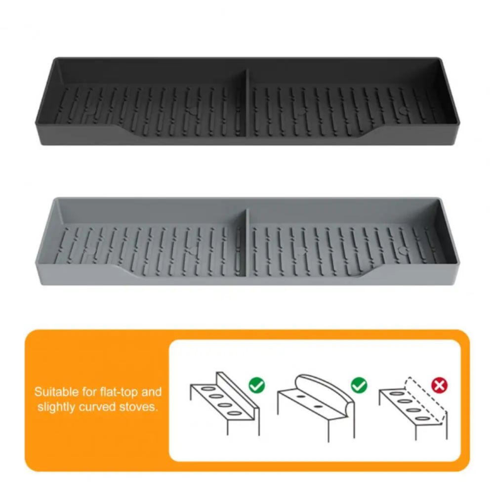 Non Slip Grip Silicone Stove Mats Heat Protection Spice Rack Magnetic Shelf  Over The Stove