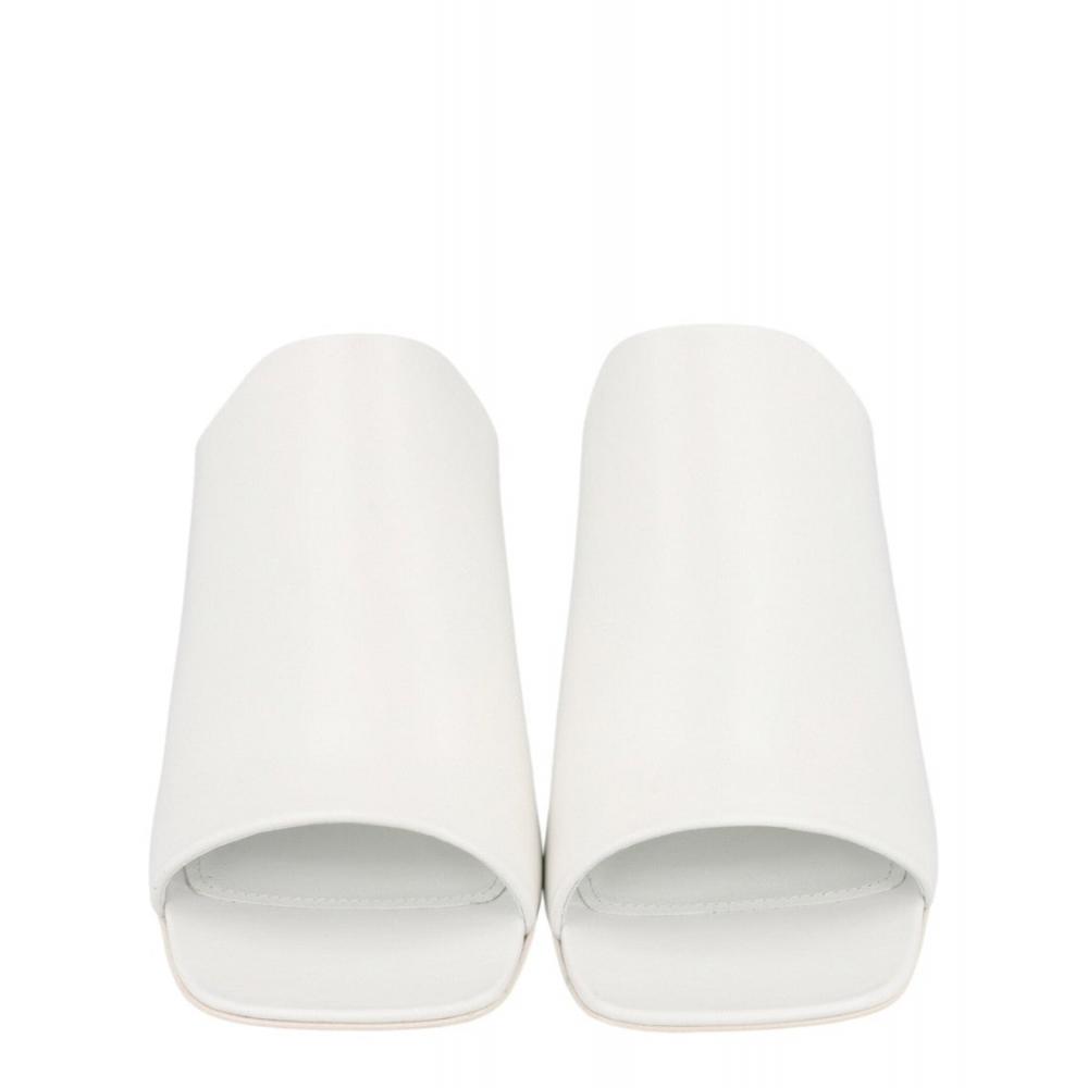 Salvatore Ferragamo Era Leather Mules White