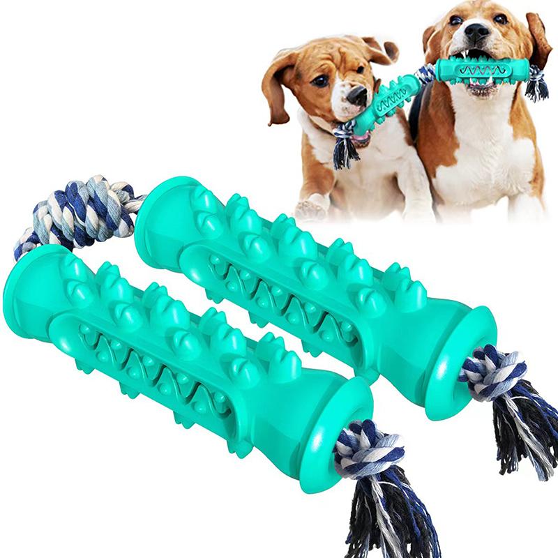 1*Rubber Dog Molar Toothbrush Toys Chew Cleaning Teeth Safe Puppy Dental Care Soft Pet Cleaning Toy Supplies Pet Accessories 1PC
