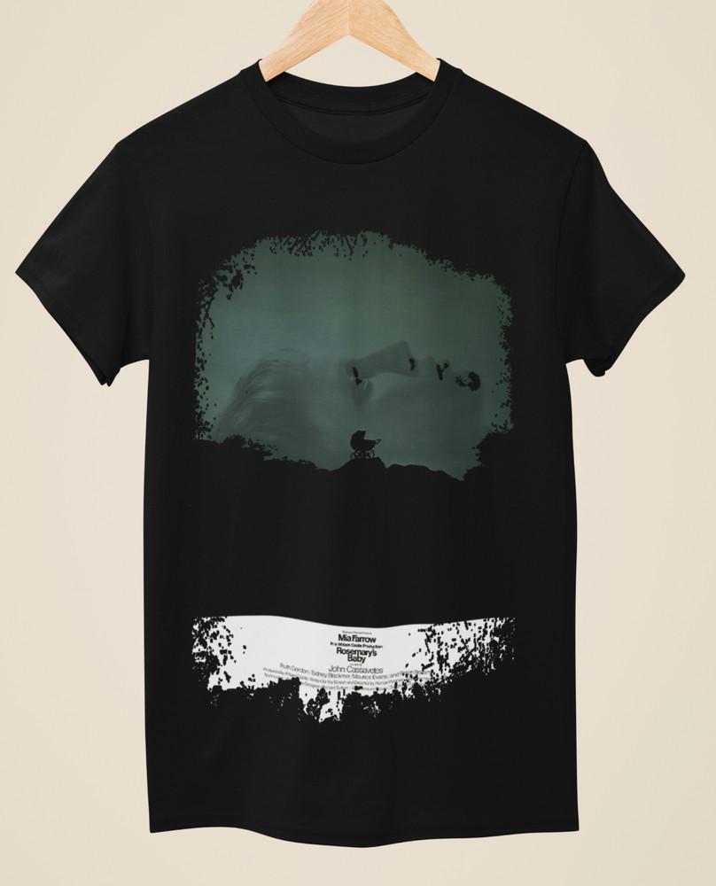 Ребенок Розмари - Унисекс черная футболка, вдохновленная кинопостером Унисекс футболка S