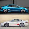 2PCS Double Long Striped Car Door Side Stickers Racing Style Striped Vinyl Decals Auto Body DIY Decoration Stickers Accessories