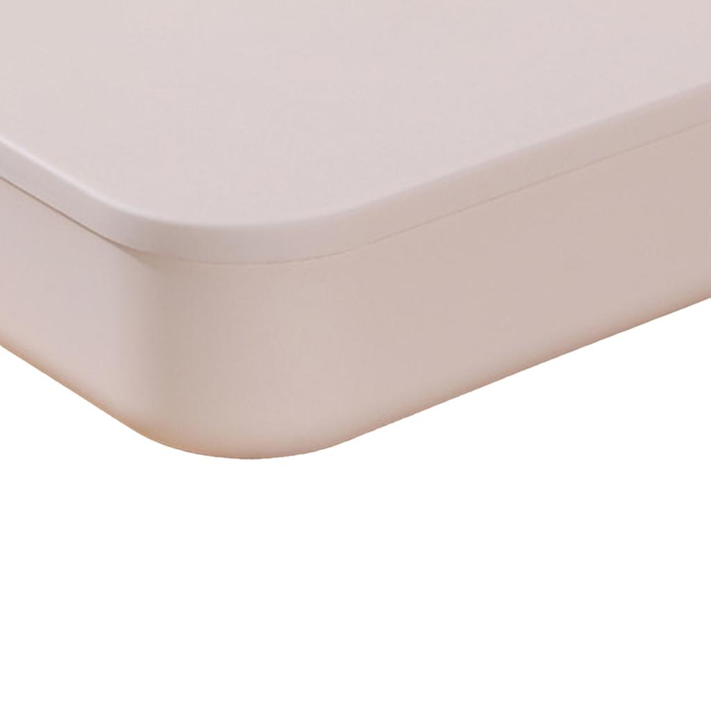 Desk Organizer Plastic Desktop Storage Box Container with Lid Dustproof Stackable Cosmetic Storage B