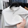 Chinesischer Stil Zwei-Knopf Fleece Stehkragen Langarm Herren Hoodie - Herbst/Winter Dick Warm Lässig Oberteil
