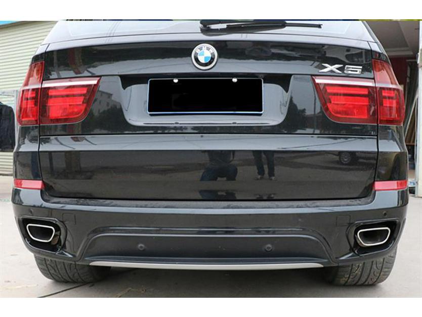 Stainless Steel Square Tip Exhaust Cover for 08-13 BMW X5 E70