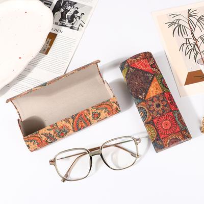 Styl japoński Odporny na nacisk Antyczny Korek Mural Retro Okulary Etui Przenośne Magnetyczne Krótkowzroczność Przechowywanie Sunglassex Box Dla Unisex