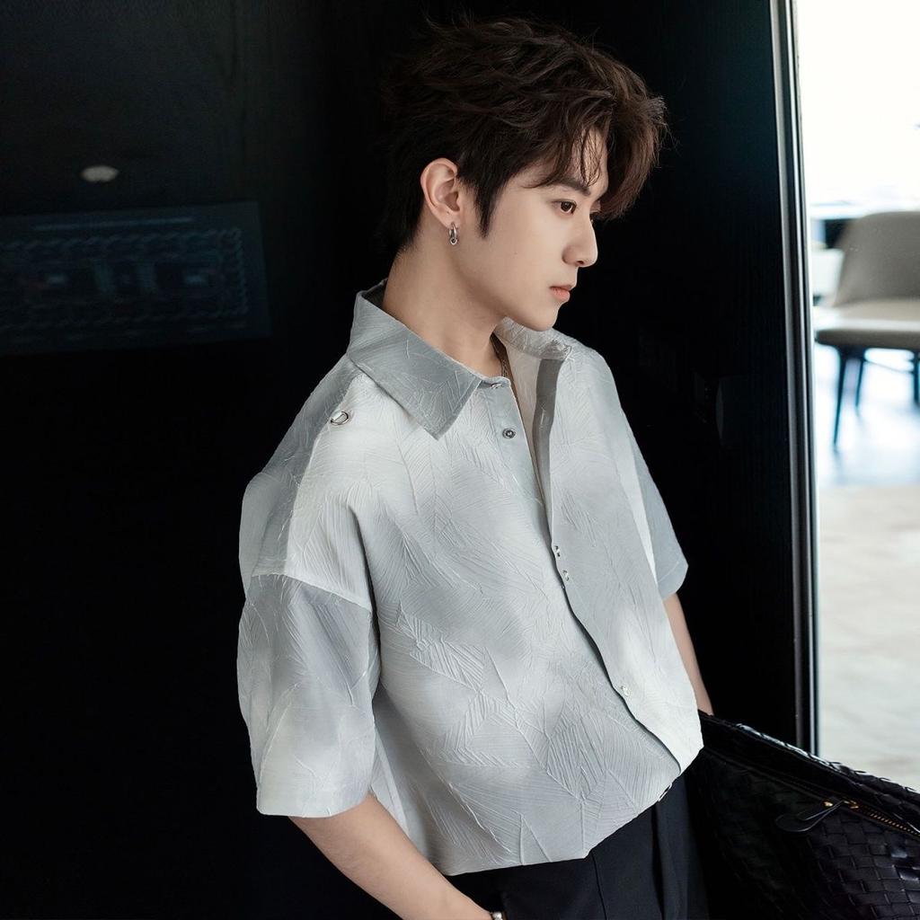 Loose Men Summer Casual Shirt Short Sleeve Top