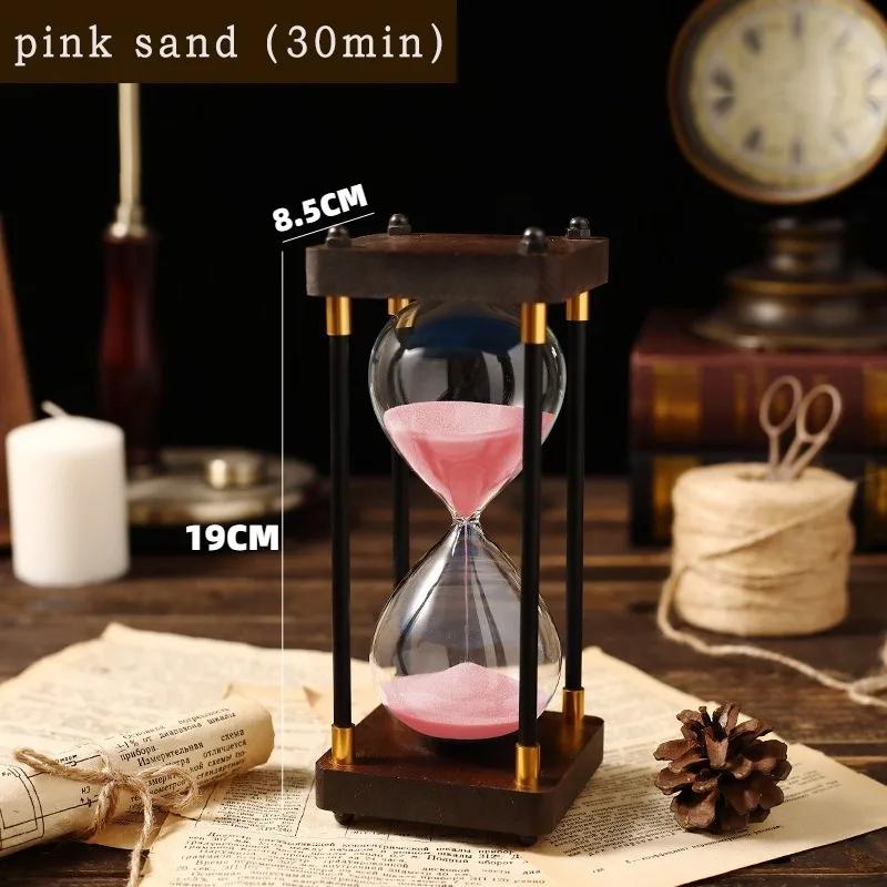 Creative Solid Wood Vintage Classical Hourglasses Creative Drinks Cabinet Living Room Timer Unbreakable Classical Personal Home