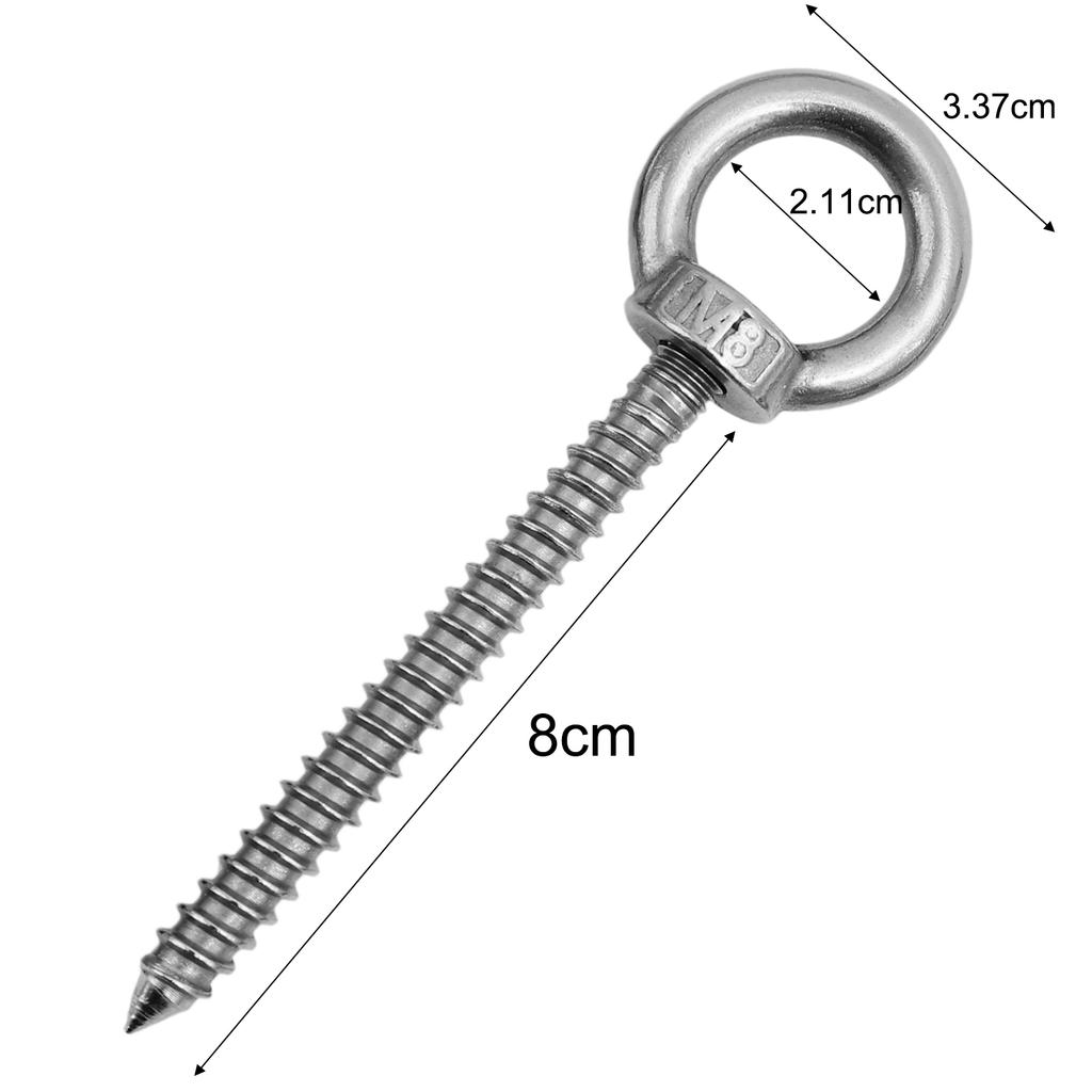 10/1Pcs Stainless Steel Eye Nut Self Tapping Screw Sheep Eye Round Ring for Equipment Manufacturing Accessories M4 M5 M6 M8