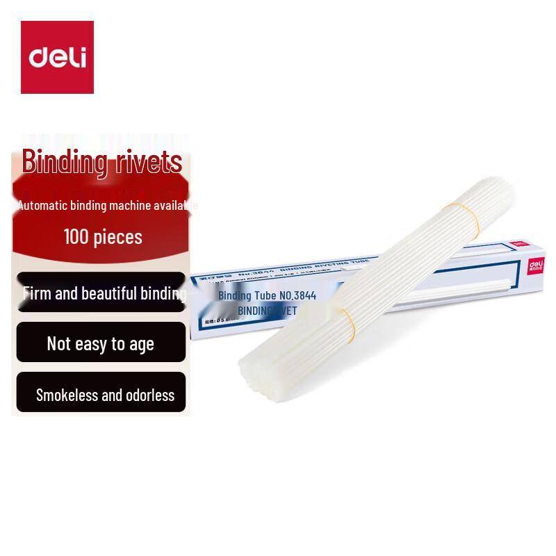 Deli 3844 Transparent Binding Rivet Tubes