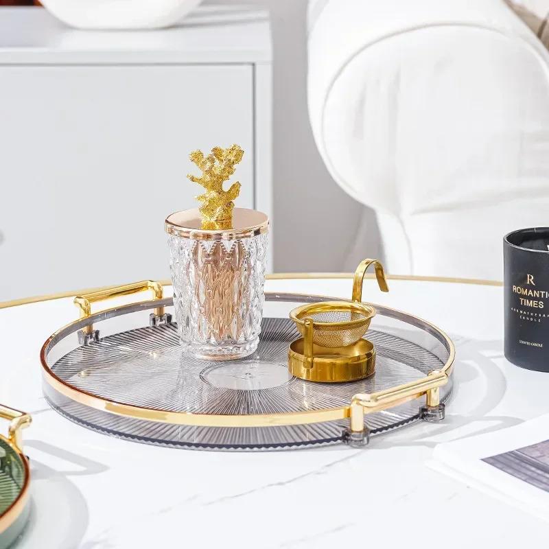 Acrylic Round Storage Plate, Special for Teacup Storage, Living Room Coffee Table Aromatherapy Tray, Home Decor