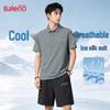 Baleno Men's Ice Silk Polo Shirt & Shorts Sport Set