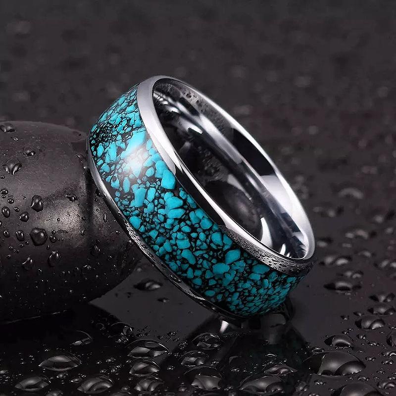 8mm Men's Dome Ring Simple And Fashionable Band