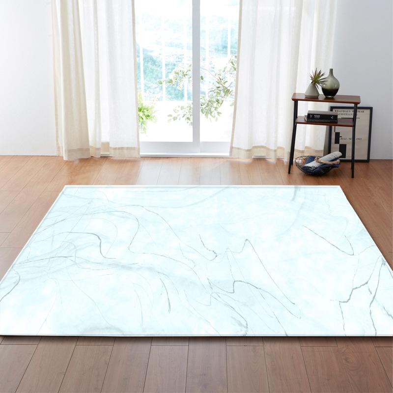 Marble Living Room Carpet Bedroom Floor Mat Pattern Flexible Binding Zhi