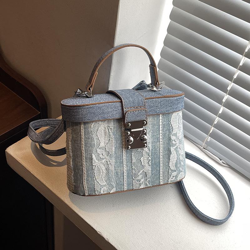 Niche High-end Hand Carry Box Bucket Bag Women's Autumn and Winter New Crossbody Fashion Shoulder Bag