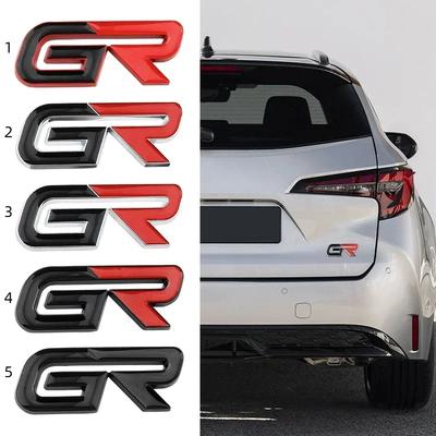 3D Metall Auto Aufkleber Logo Aufkleber Für GR Sport Gazoo Racing Yaris 86 Corolla C-HR Reifen Stecker Auto Zubehör