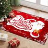 Merry Christmas Rug Winter Snowflakes Area Rug Indoor Blessing Doormat Floor Mat Carpet for Entryway Bedroom Happy New Year
