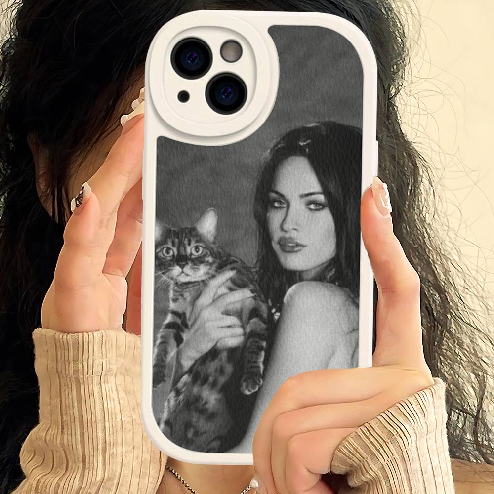 

Megan F-Fox Vintage Beauty For IPhone 16 15 14 16E 13 12 11 Pro Max Plus Phone Leather Case iPhone 16pro max