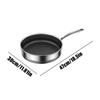 Stainless Steel Skillet Stainless Steel Non Stick Egg Skillet Kitchen Cookware For Steak Cooking Omelette Pancake Fish Stir-fry