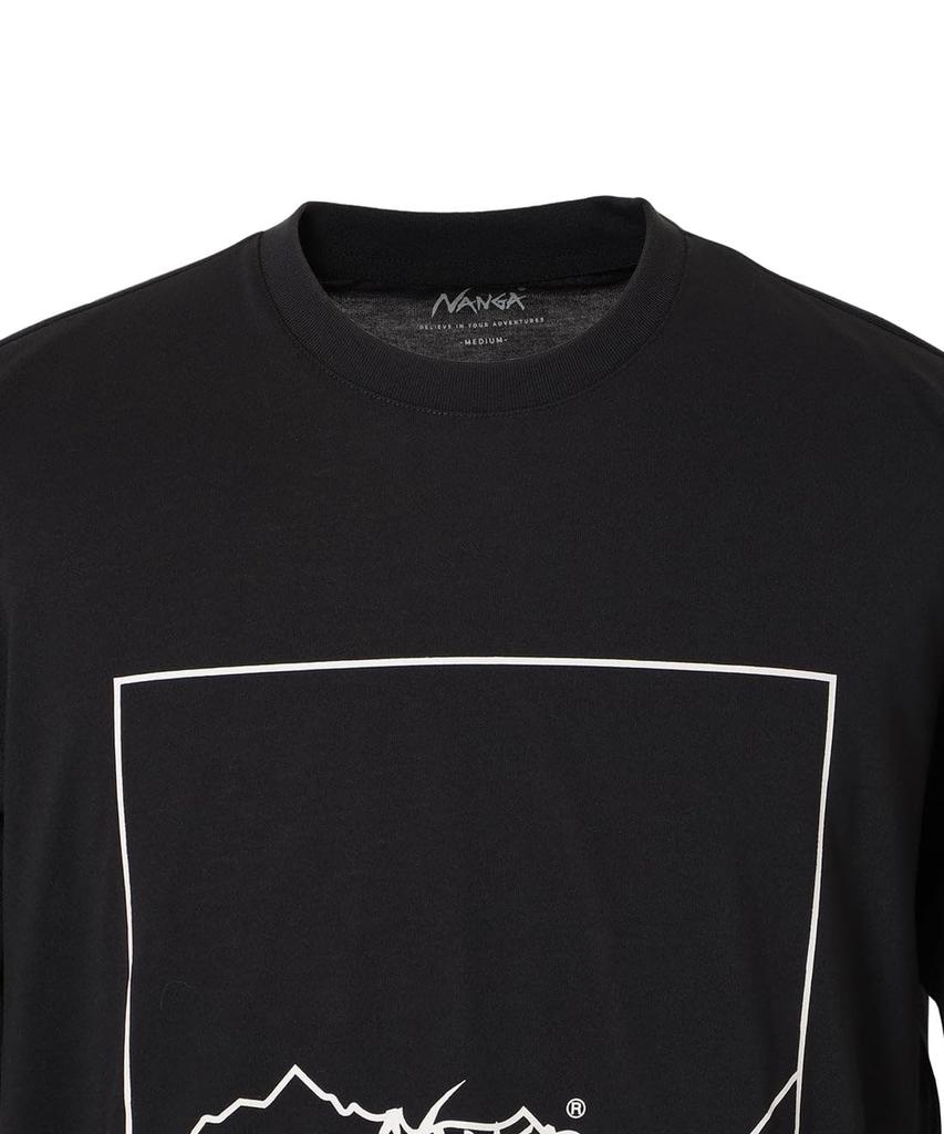 NANGA Dry Mix Rahmenlogo DRY MIX RAHMENLOGO T-SHIRT Schwarz Weiß Lässig Kurzarmshirt Feuchtigkeitstransport Schnelltrocknend UV-Schutz T-Shirt Herren