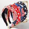 New Style Hairband Featuring Creative Five-pointed Star Pattern, with Striped Star Fabric Hair Accessory for The Head
