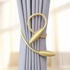 Curtain Tie Backs Twist Tie, No Drill Bendable Rope Holdback, Flexible DIY Window Curtain Holder for Living Room Bedroom Drapes