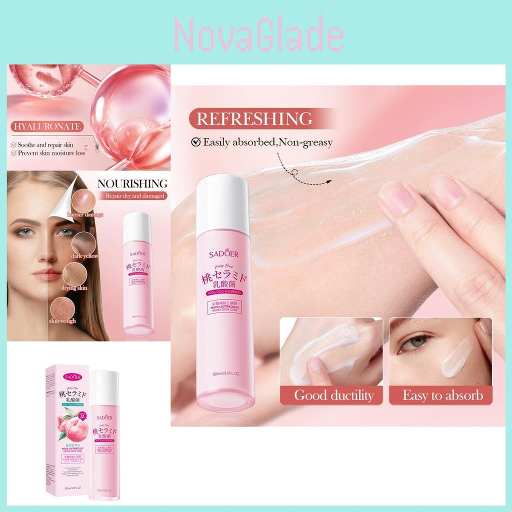 Sadoer Pfirsich Laktobazillus Nährende Beruhigende Lotion Für Feuchtigkeitsspendende Haut Mit Feuchtigkeitsspendenden Eigenschaften 100ml Ideal Für Alle Hauttypen