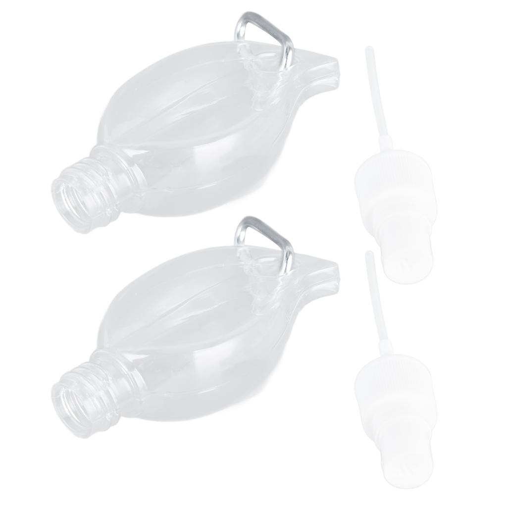 2 Pcs 50ml Travel Keychain Bottles Portable Plastic Clear Leakproof Refillable Empty Squeeze Container for Hand