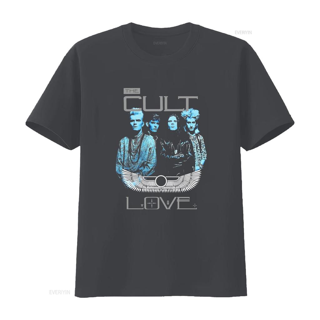 The Cult Love Band Rock T Shirt for Fashion Print Vintage Washed Unisex Homme Stylish Fashion Soft Comfortable