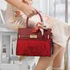 Chinese-style jacquard embroidered mother's handbag for middle-aged women, elegant red wedding bag, suitable for daily use as a gift
