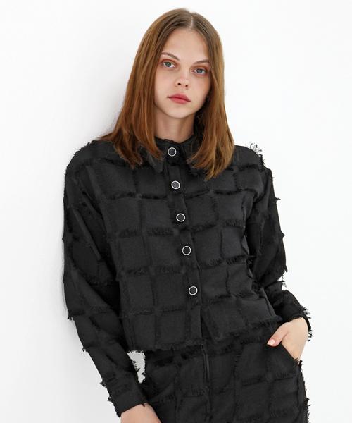 Demi Gnimonic Fringe Black Shirt Black/Free