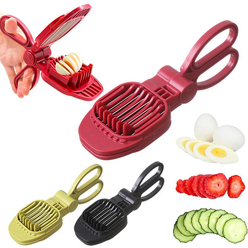 Fruit Slicer, Strawberry, Banana, Kiwi Cutter, Egg Slicer For Hard Boiled Eggs, For Fruit Sausages, Cucumbers, Mushroom Cutter