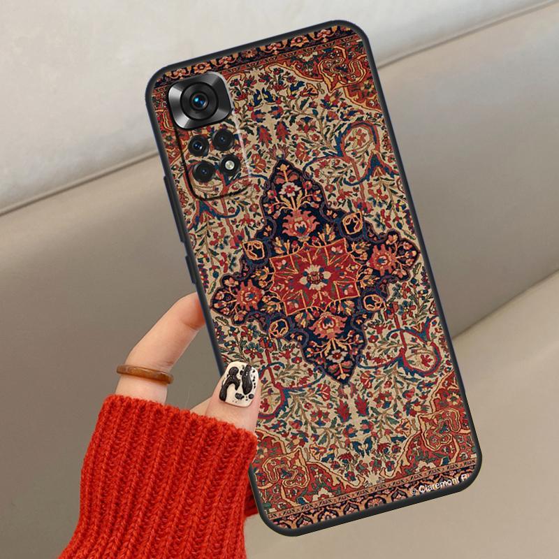 Persian Carpet Floral Pattern Phone Case For Xiaomi Redmi Note 8 9 10 11 12 Pro 11S 10S 9S 8T Redmi 10A 10C 9A 9C Cover
