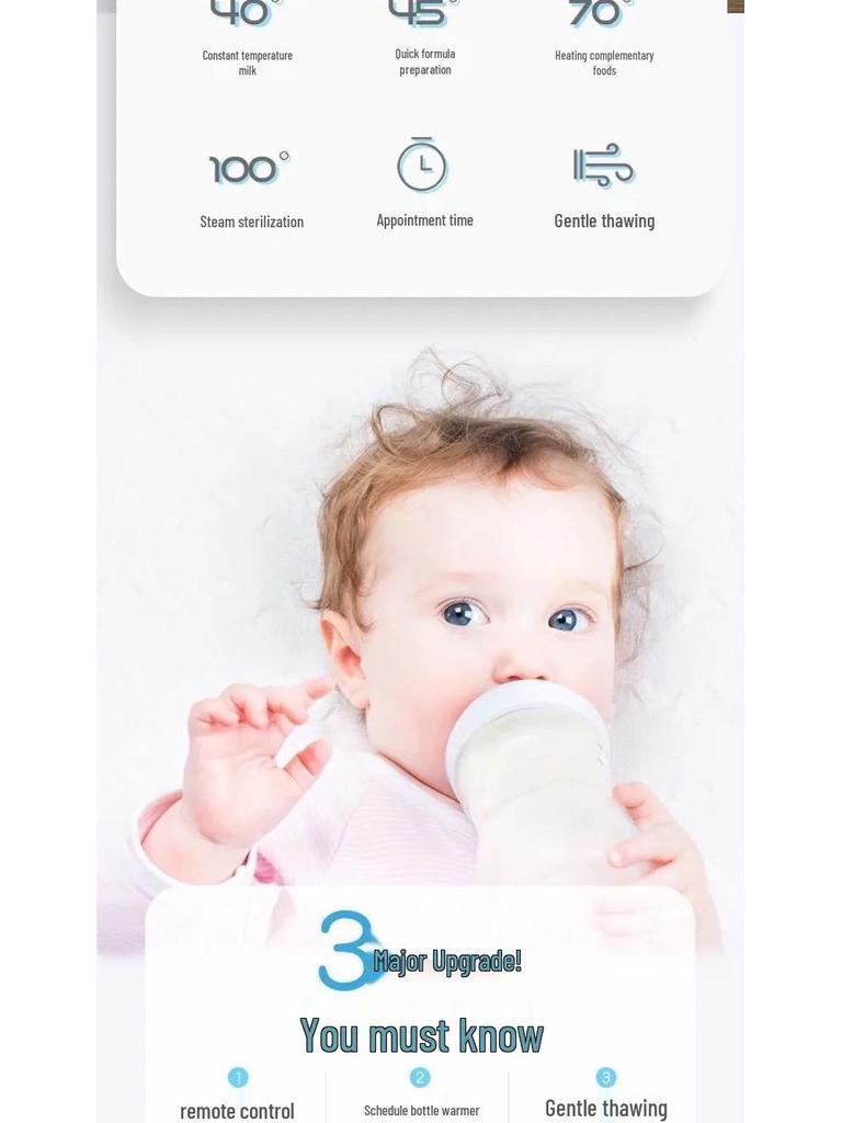 2-in-1 Baby Bottle and Milk Warmer with Thermostat and Sterilizer