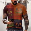 Halloween T Shirt Men's Casual Round Neck Blood Splatter Pattern Tops Horror Bloody Printed Short Sleeve Tops
