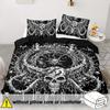 Gothic Skull Bedding Set: 1 Duvet Cover + 2 Pillow Cases) - Includes 1 Duvet Cover And 2 Pillow Cases