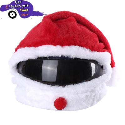 1PC Christmas Creative Full Helmet Plush Helmet Cover Protector  Eye-catching Comfortable Motorcycle Hat Moto Funny Crazy Case
