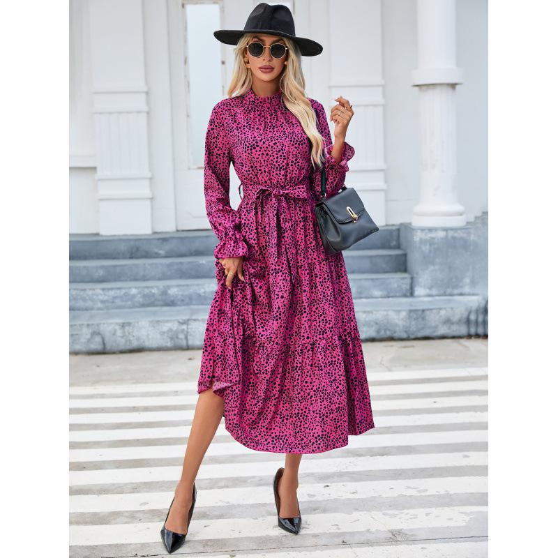 Women's 2023 Stand-up Collar Slim Fit Long Sleeve Fashion Dress