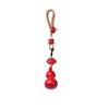 Exquisite Auspicious Clouds Gourd Keychain with Tassel - Cinnabar Bag Charm for Fortune & Longevity
