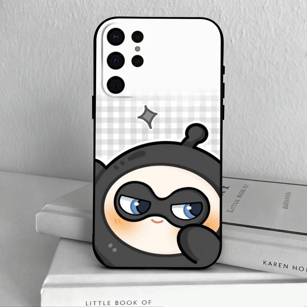 Cute E-Eggy P-Party  Phone Case For Samsung S25,S24,S21,S22,S23,S30,Ultra,S20,Plus,Others Soft Black Cover